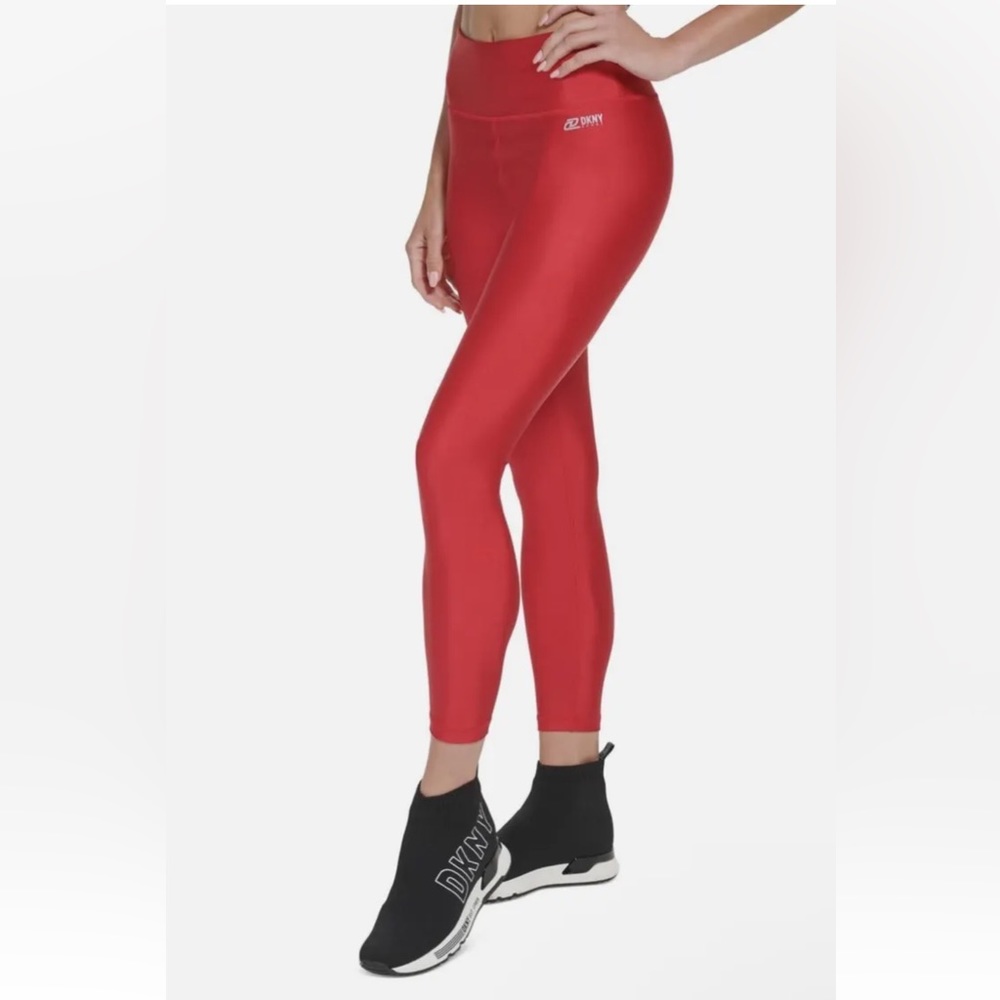 DKNY Sport High Waist 7/8 Legging Red NWT Size Large